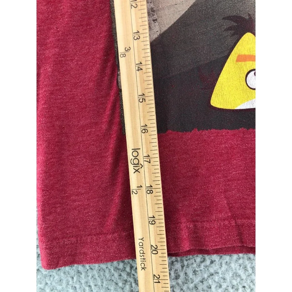 Old Navy Boys T-Shirt Angry Birds Size S Red Long Sleeves Crew Neck School Basic